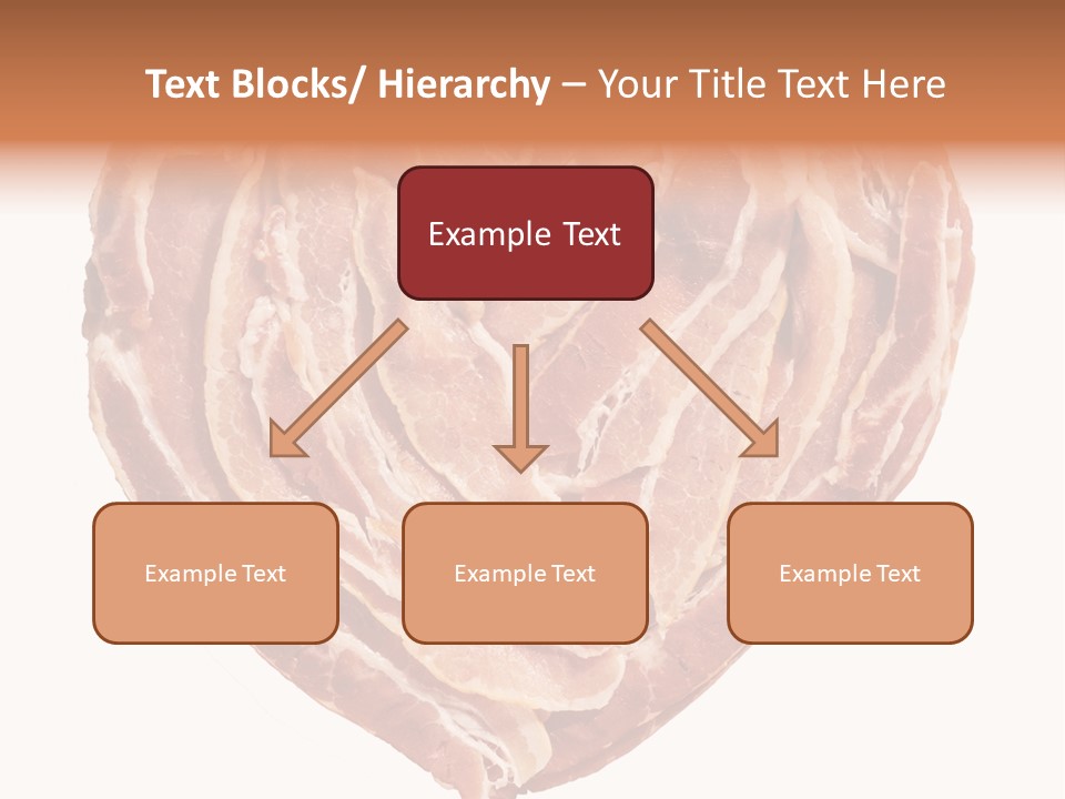 A Heart Shaped Piece Of Bacon On A White Background PowerPoint Template
