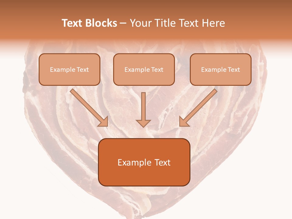A Heart Shaped Piece Of Bacon On A White Background PowerPoint Template