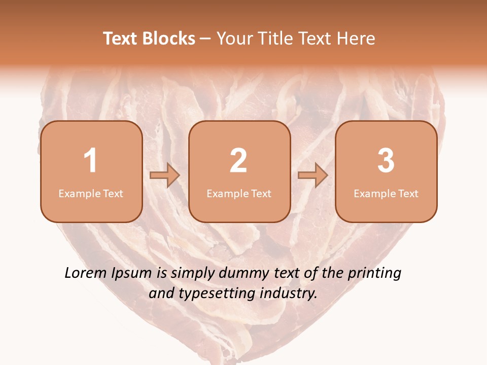 A Heart Shaped Piece Of Bacon On A White Background PowerPoint Template