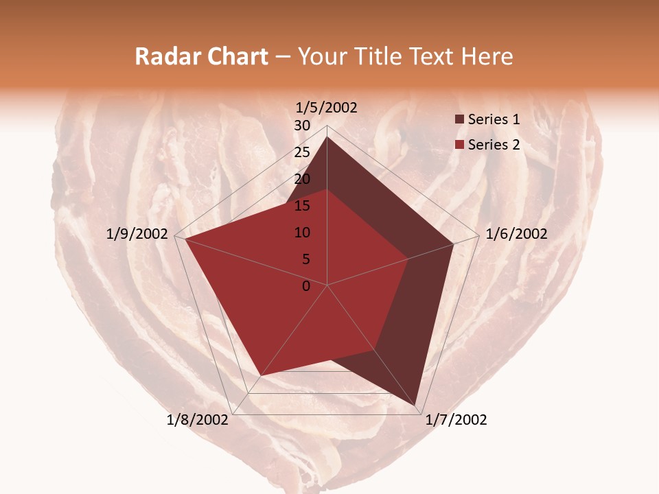 A Heart Shaped Piece Of Bacon On A White Background PowerPoint Template
