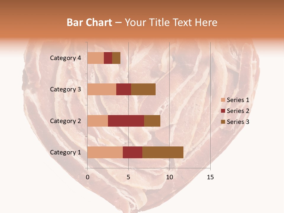A Heart Shaped Piece Of Bacon On A White Background PowerPoint Template