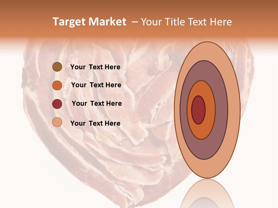 A Heart Shaped Piece Of Bacon On A White Background PowerPoint Template