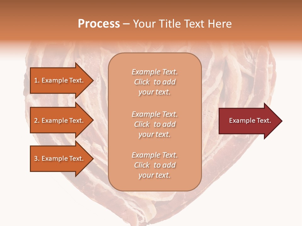 A Heart Shaped Piece Of Bacon On A White Background PowerPoint Template