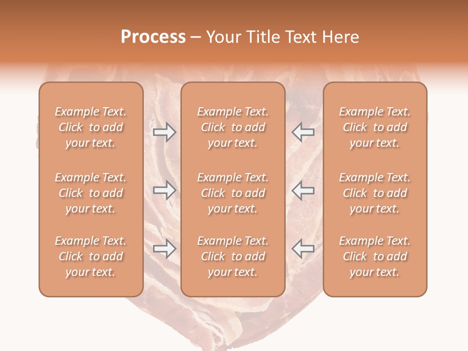 A Heart Shaped Piece Of Bacon On A White Background PowerPoint Template