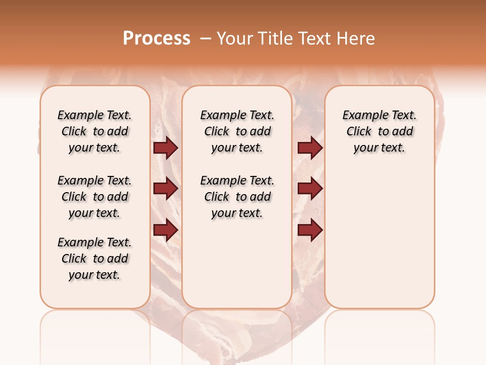 A Heart Shaped Piece Of Bacon On A White Background PowerPoint Template