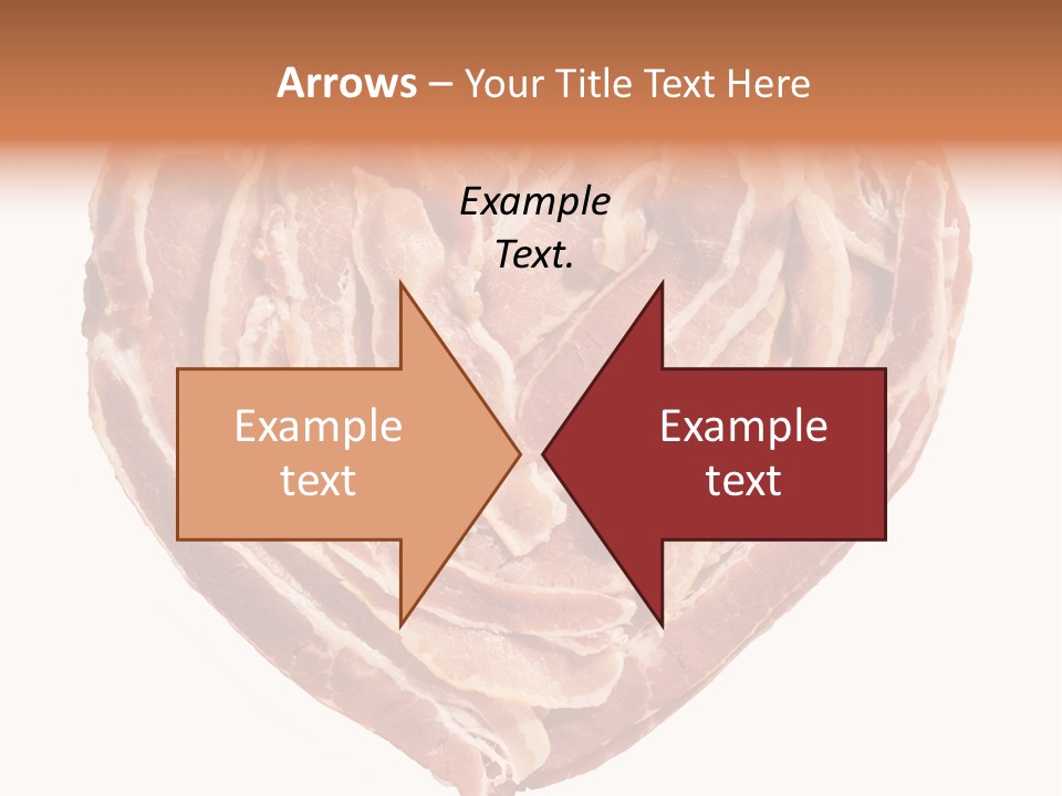 A Heart Shaped Piece Of Bacon On A White Background PowerPoint Template