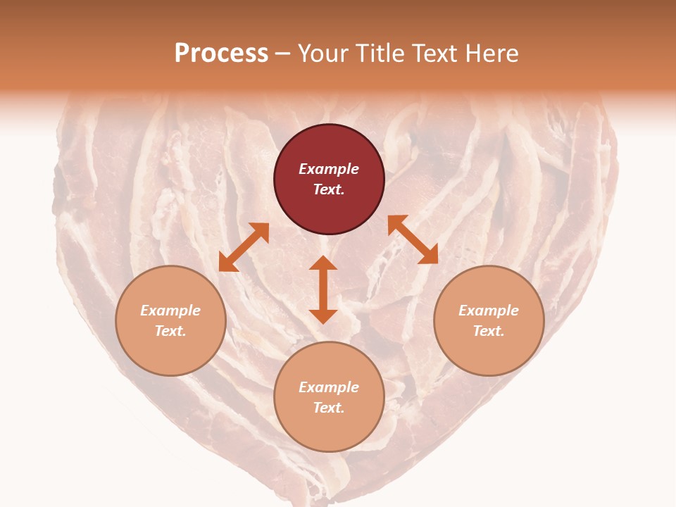 A Heart Shaped Piece Of Bacon On A White Background PowerPoint Template