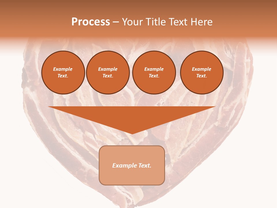 A Heart Shaped Piece Of Bacon On A White Background PowerPoint Template