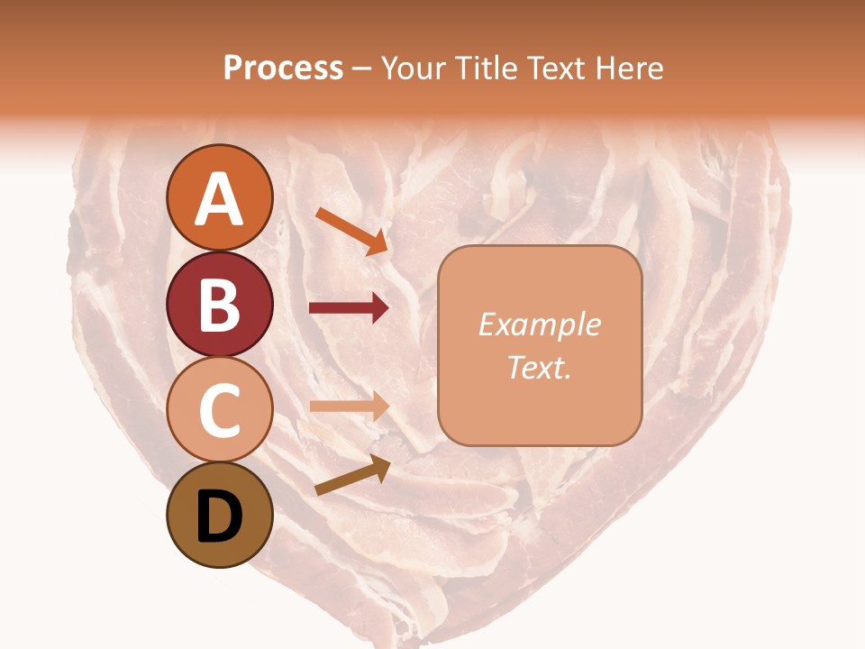 A Heart Shaped Piece Of Bacon On A White Background PowerPoint Template