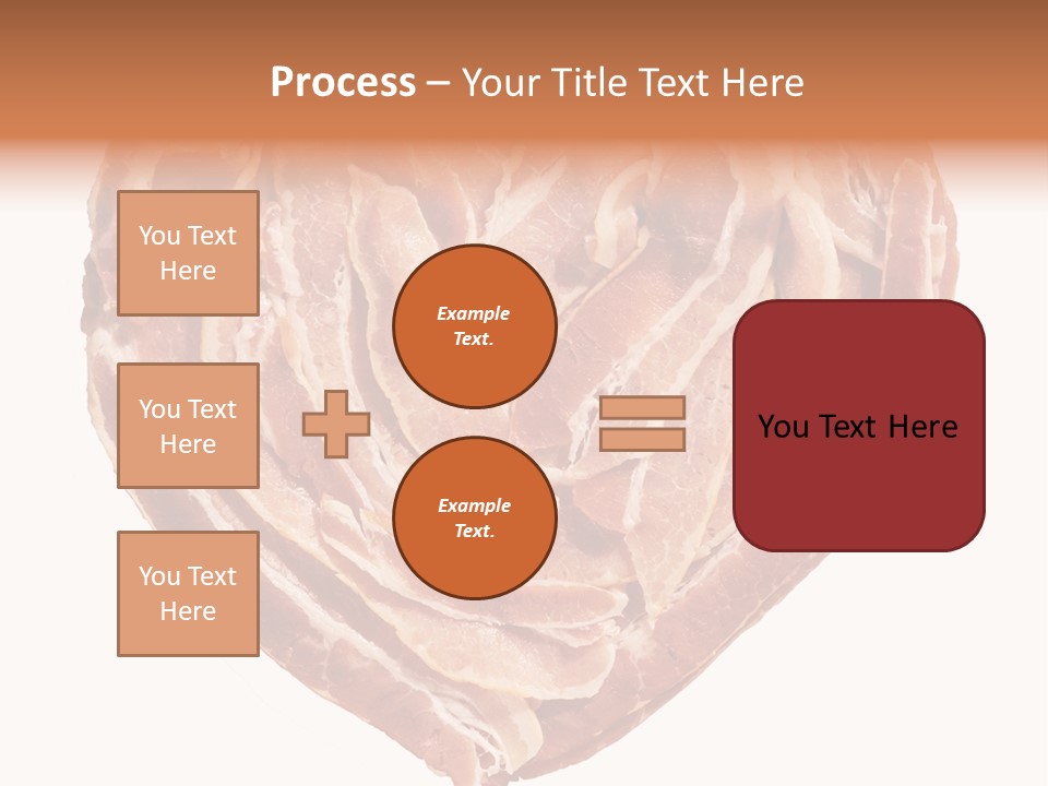 A Heart Shaped Piece Of Bacon On A White Background PowerPoint Template