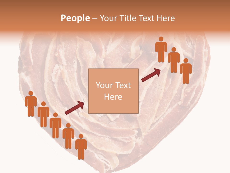 A Heart Shaped Piece Of Bacon On A White Background PowerPoint Template