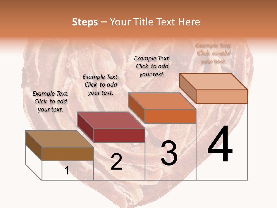 A Heart Shaped Piece Of Bacon On A White Background PowerPoint Template