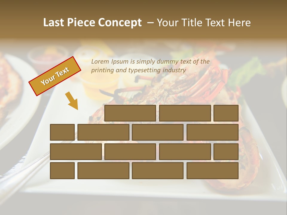 Tasty Lobster Plate PowerPoint Template