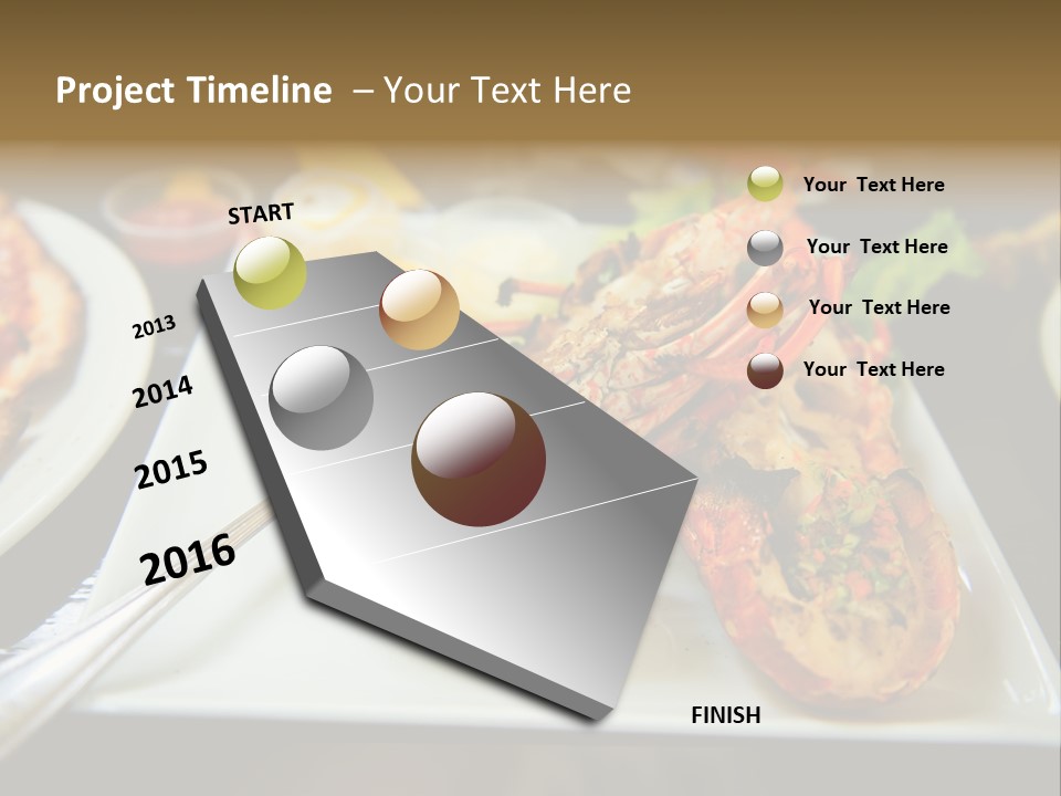 Tasty Lobster Plate PowerPoint Template