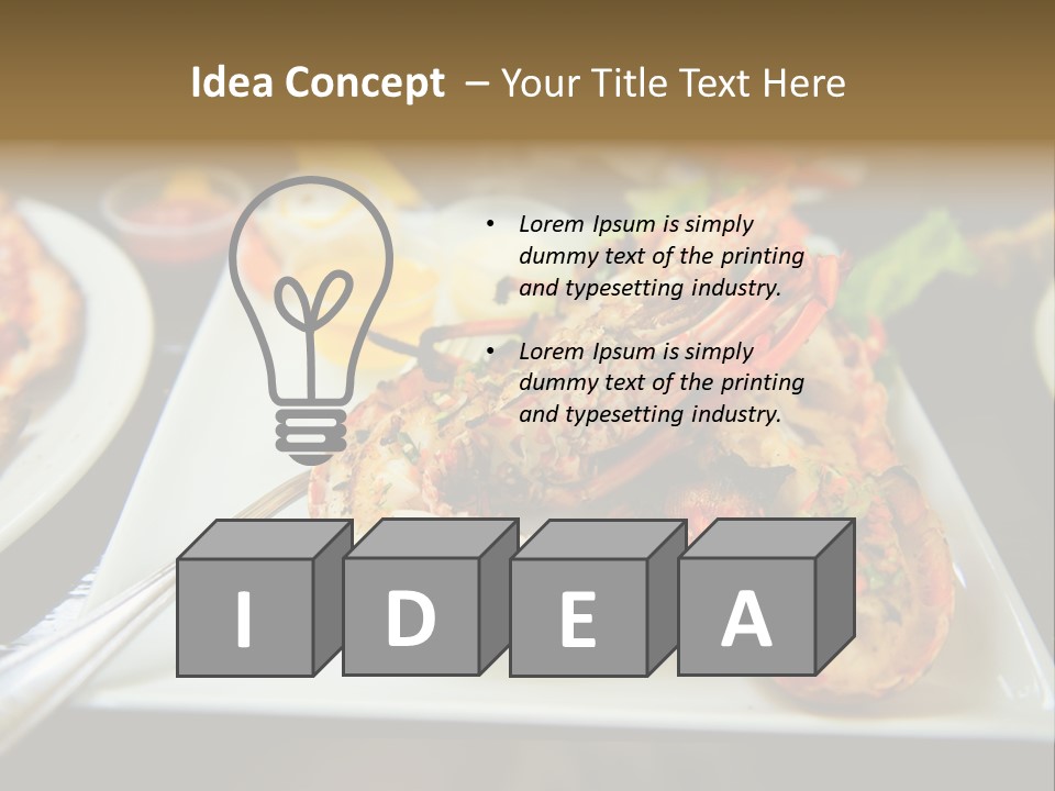 Tasty Lobster Plate PowerPoint Template