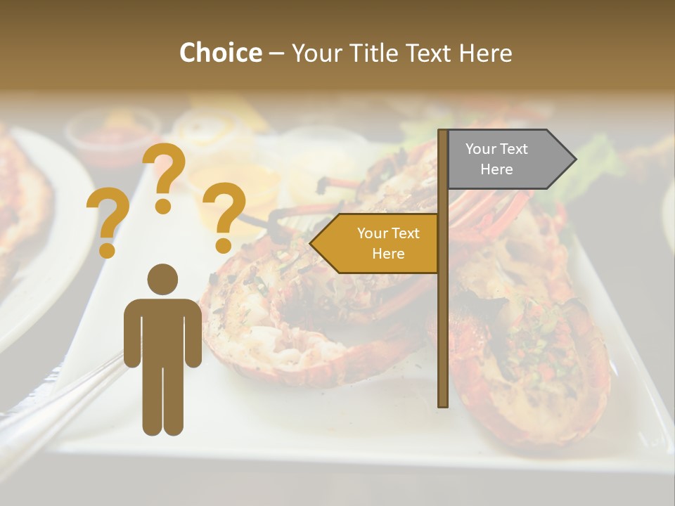 Tasty Lobster Plate PowerPoint Template