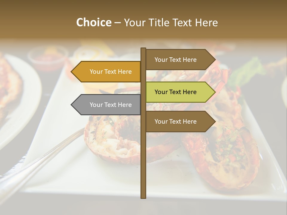 Tasty Lobster Plate PowerPoint Template