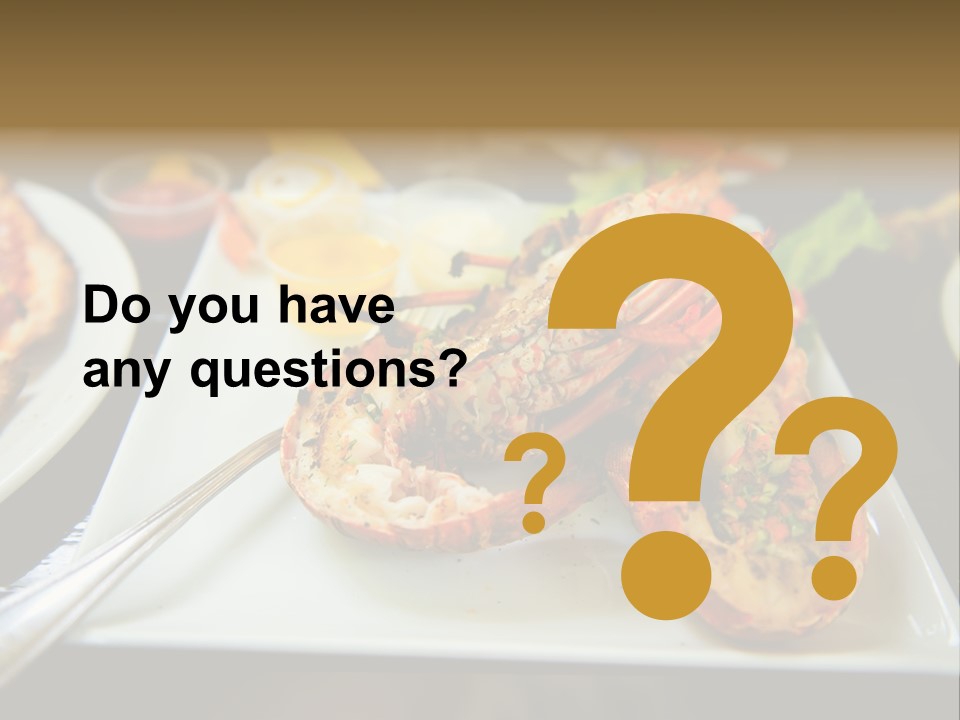 Tasty Lobster Plate PowerPoint Template