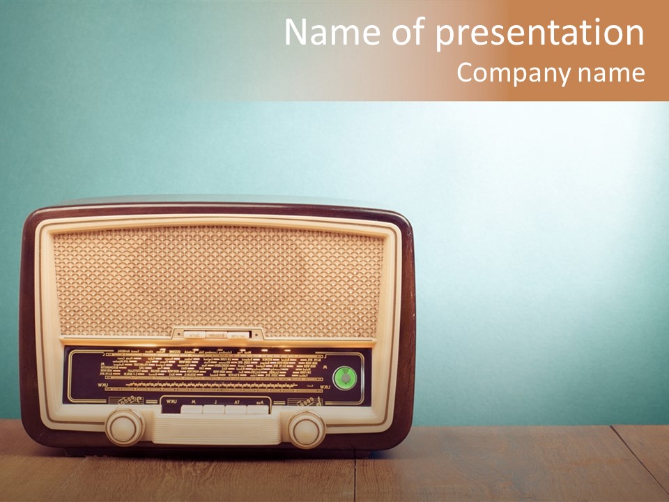 Receiver Postcard Frequency PowerPoint Template