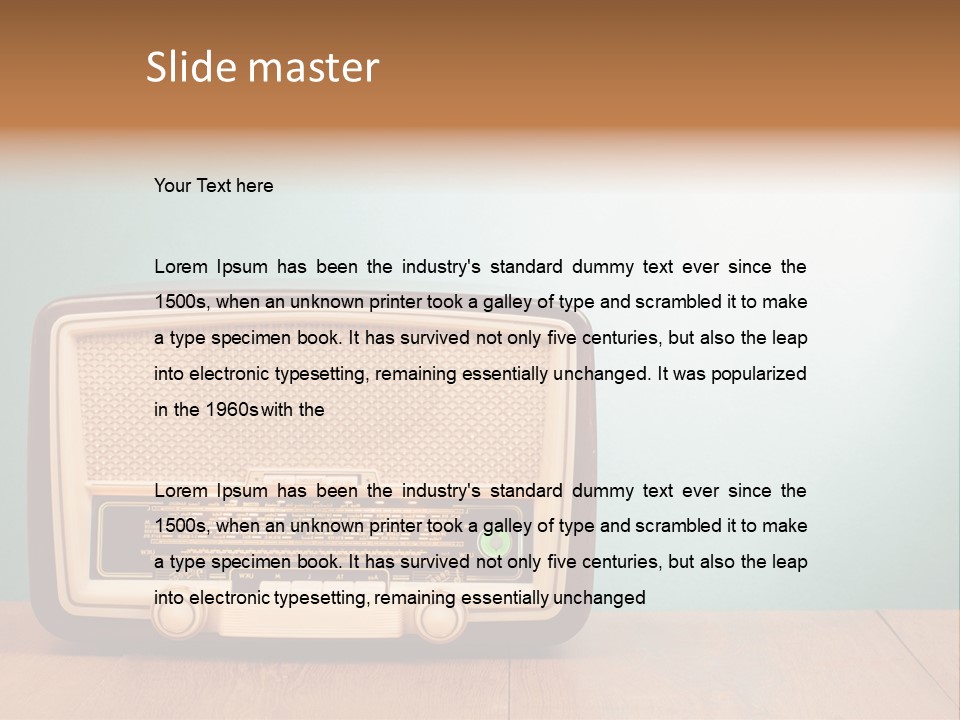 Receiver Postcard Frequency PowerPoint Template