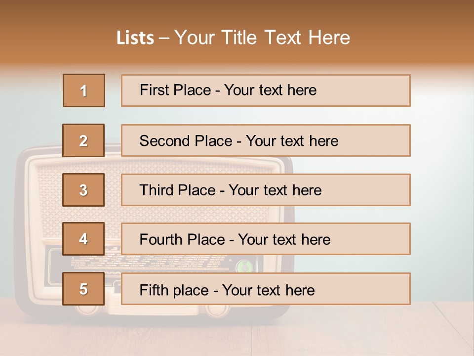 Receiver Postcard Frequency PowerPoint Template