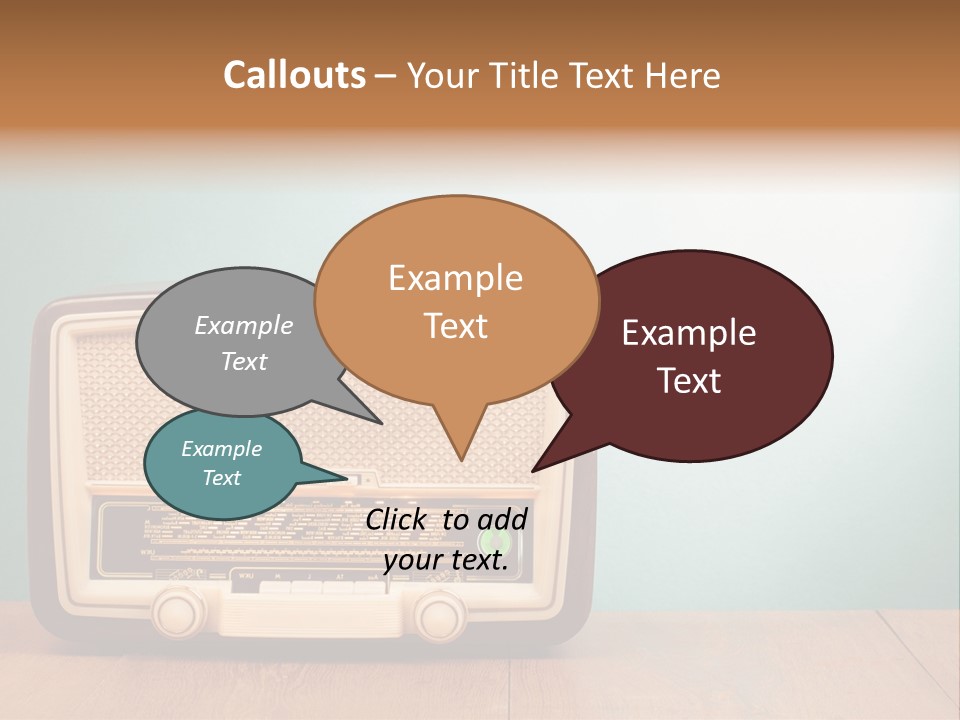 Receiver Postcard Frequency PowerPoint Template