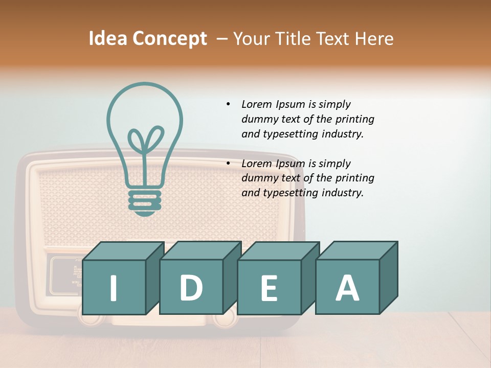 Receiver Postcard Frequency PowerPoint Template