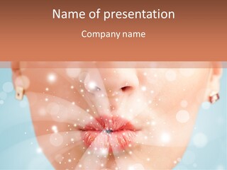 Lipstick Closeup Mop PowerPoint Template