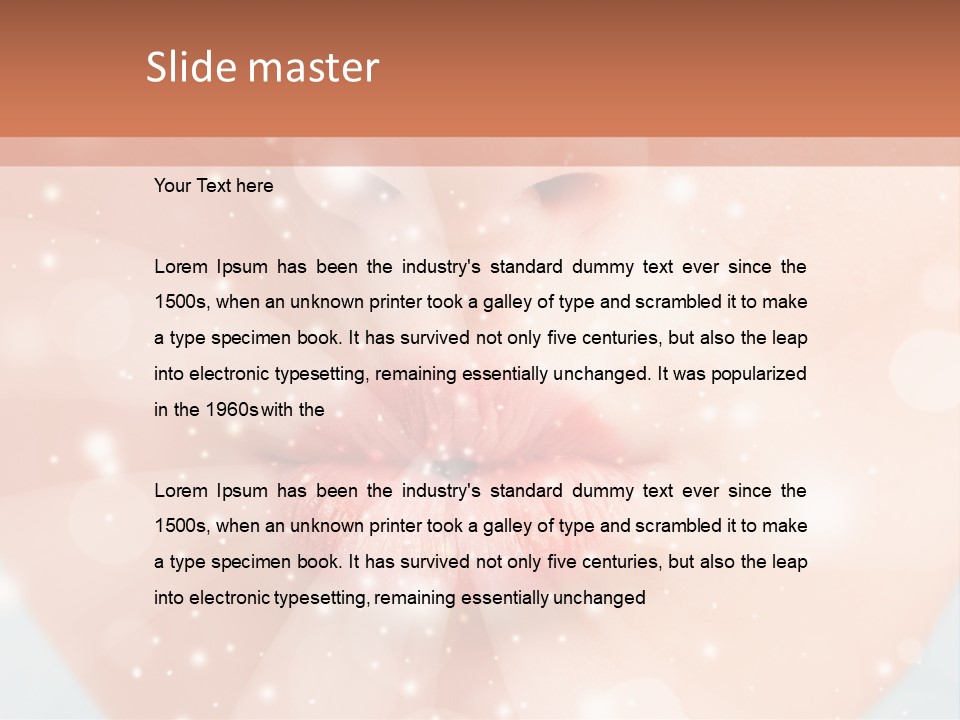 Lipstick Closeup Mop PowerPoint Template