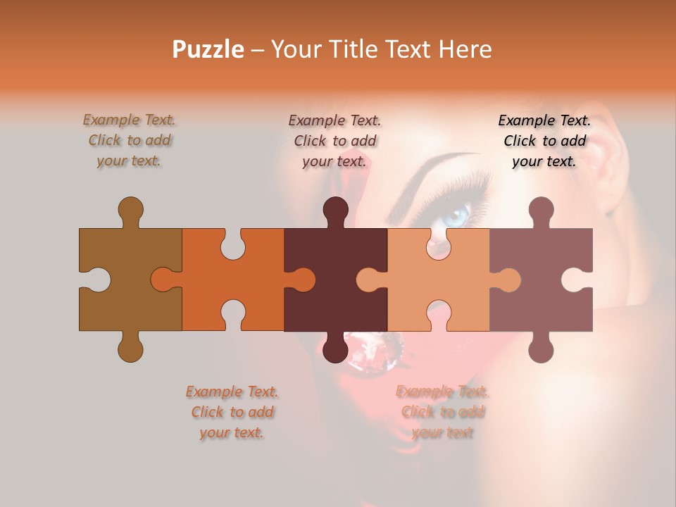 A Woman With Red Gloves And A Ring On Her Finger PowerPoint Template