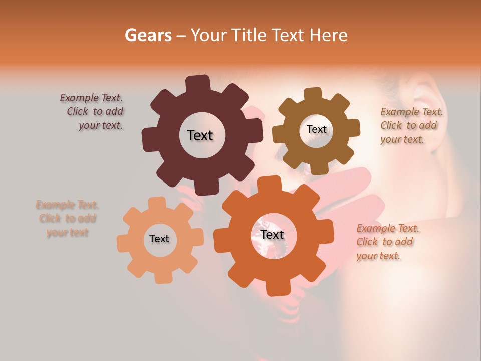 A Woman With Red Gloves And A Ring On Her Finger PowerPoint Template