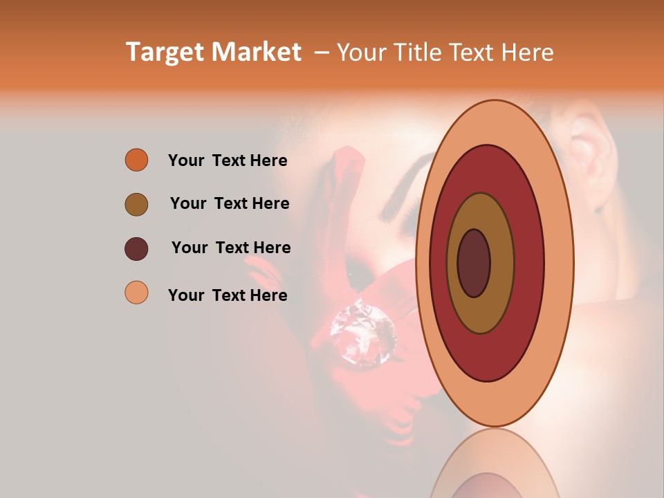 A Woman With Red Gloves And A Ring On Her Finger PowerPoint Template