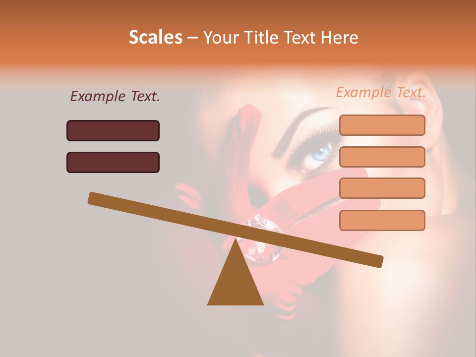 A Woman With Red Gloves And A Ring On Her Finger PowerPoint Template