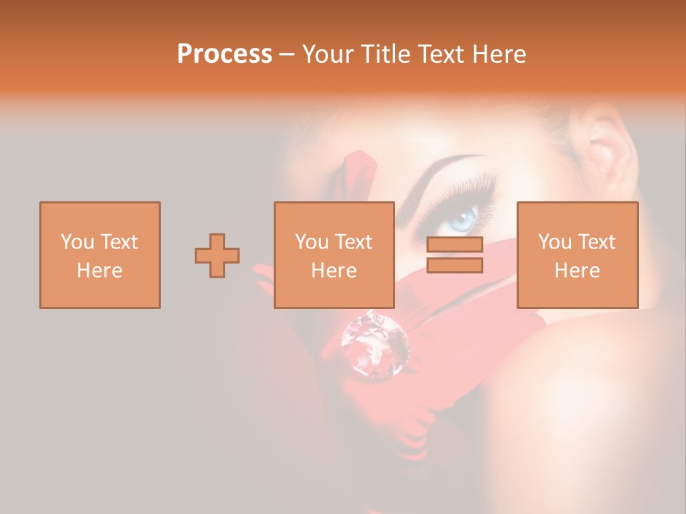 A Woman With Red Gloves And A Ring On Her Finger PowerPoint Template