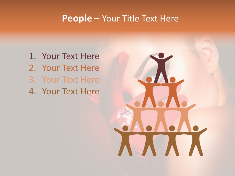 A Woman With Red Gloves And A Ring On Her Finger PowerPoint Template