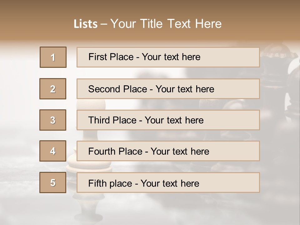 Victory Individuality Competition PowerPoint Template