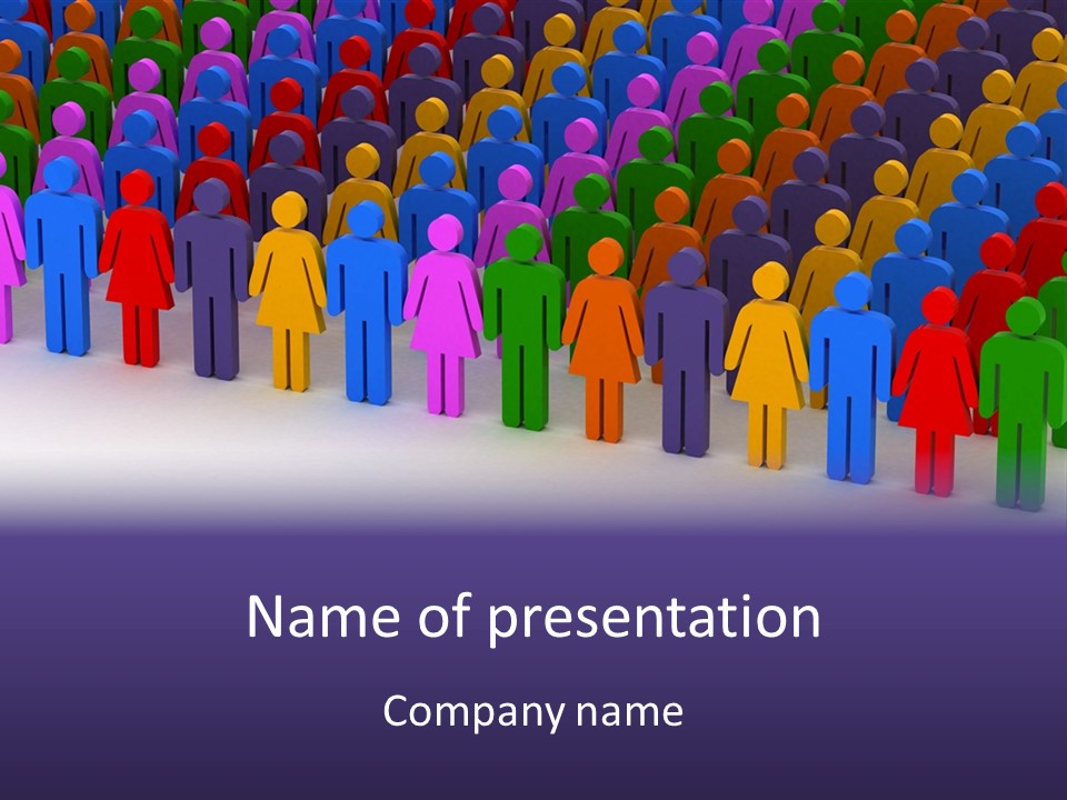 Togetherness Cooperation Crowd PowerPoint Template