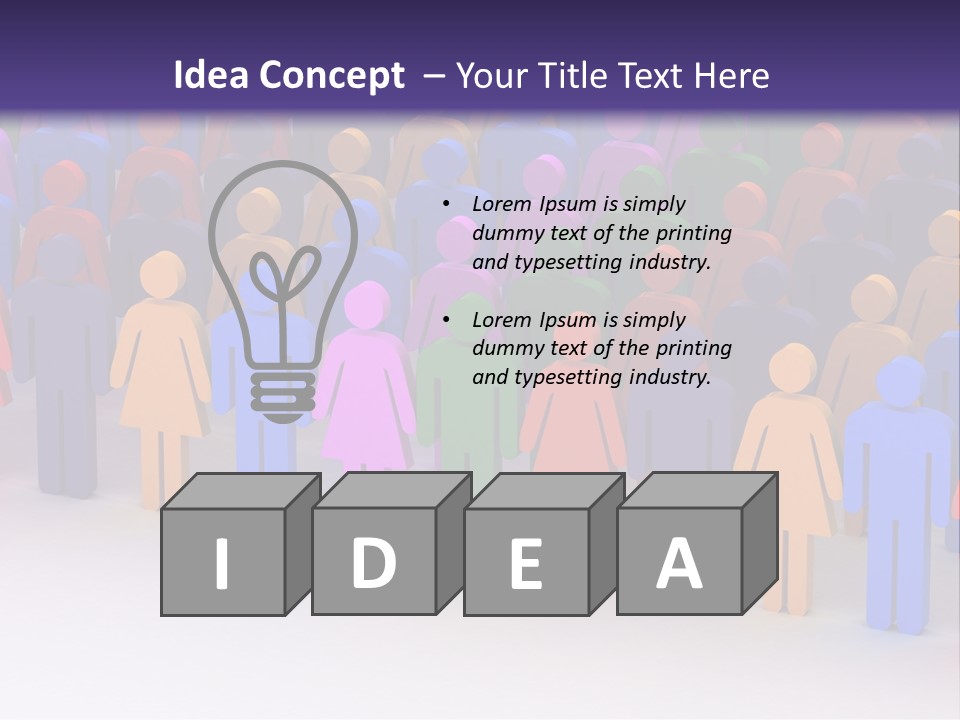 Togetherness Cooperation Crowd PowerPoint Template