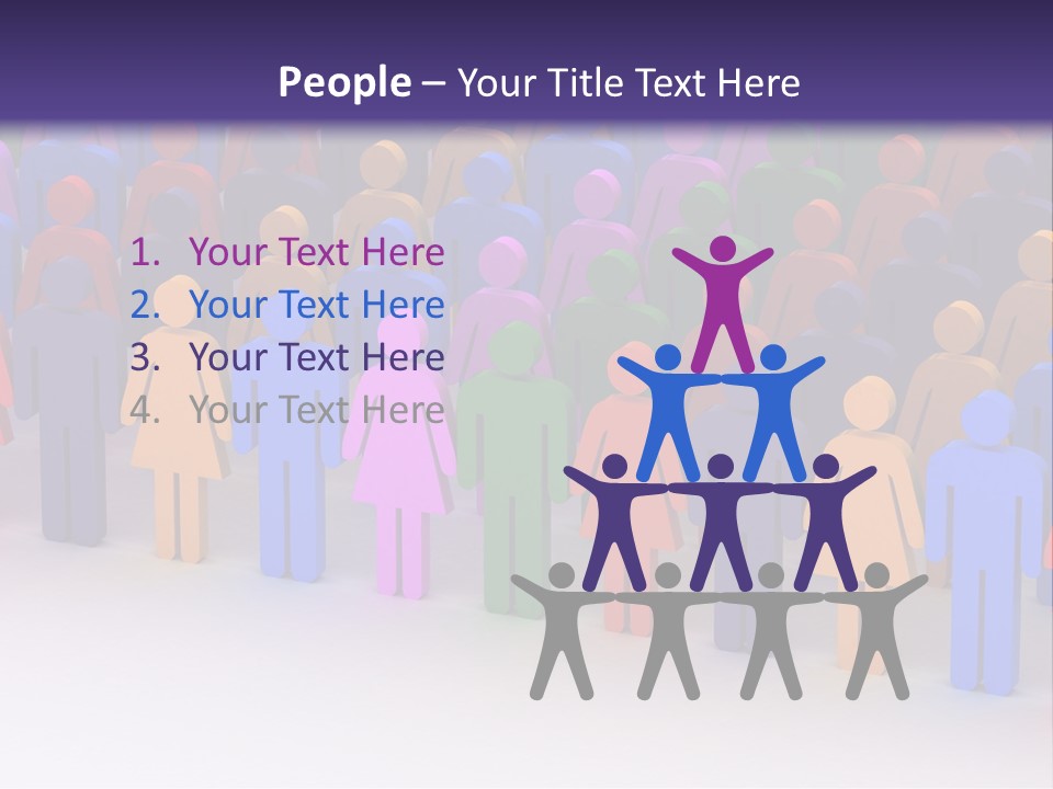 Togetherness Cooperation Crowd PowerPoint Template