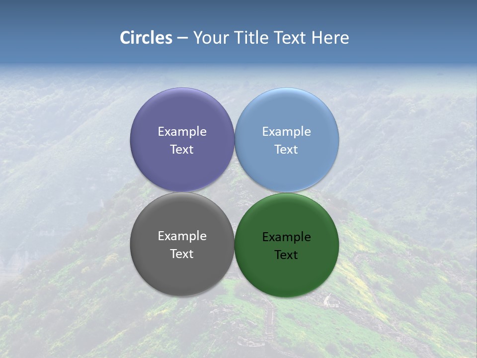 Rock Flowers Jewish PowerPoint Template