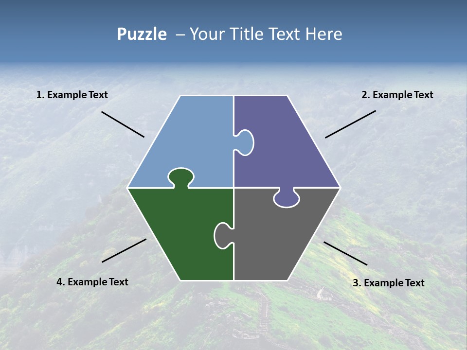 Rock Flowers Jewish PowerPoint Template