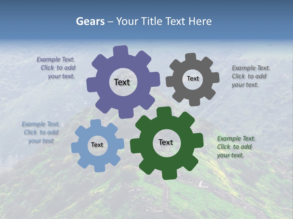 Rock Flowers Jewish PowerPoint Template