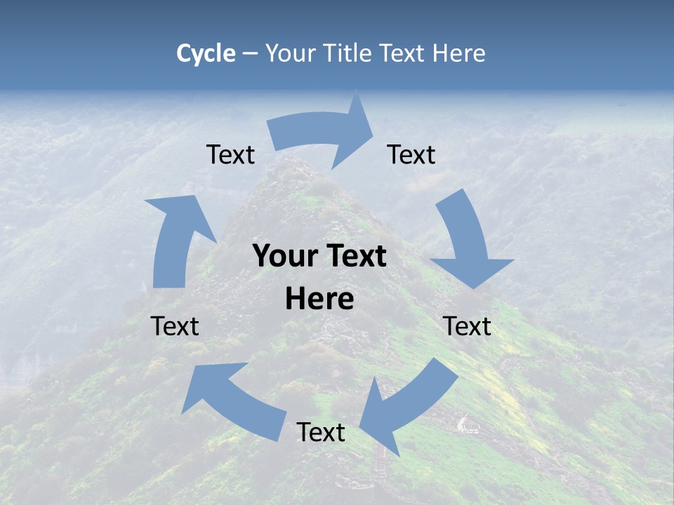 Rock Flowers Jewish PowerPoint Template