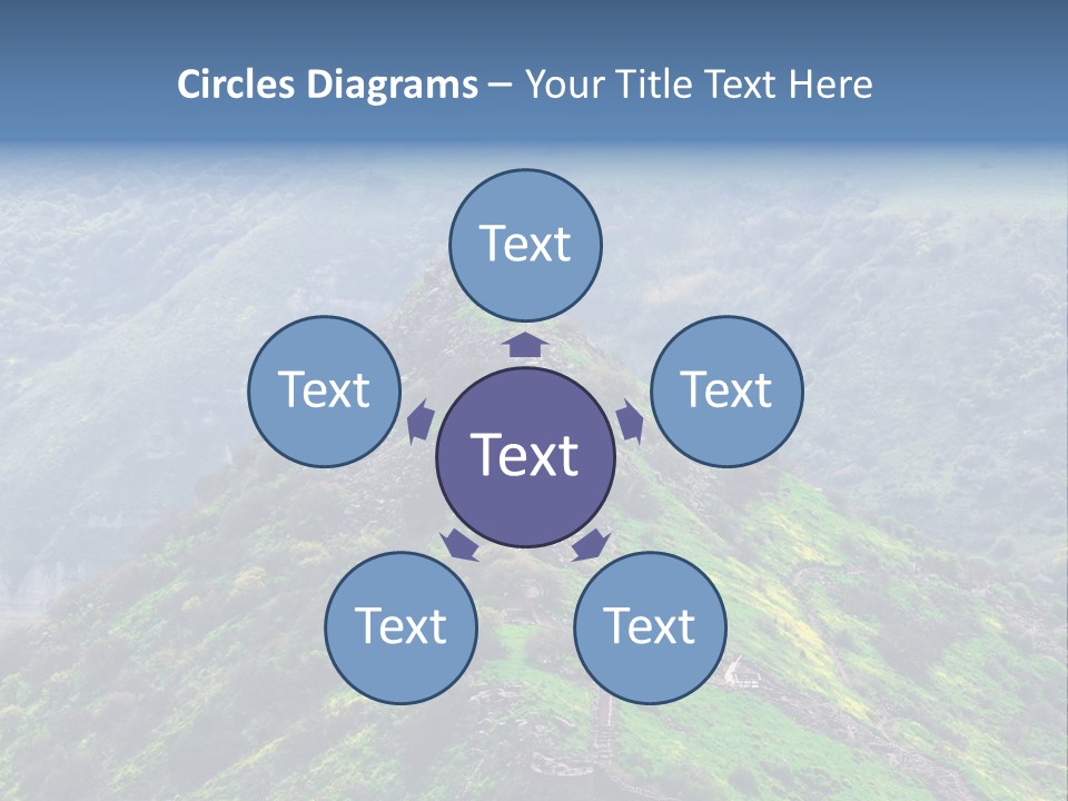 Rock Flowers Jewish PowerPoint Template