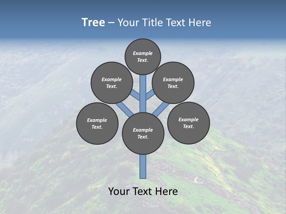 Rock Flowers Jewish PowerPoint Template