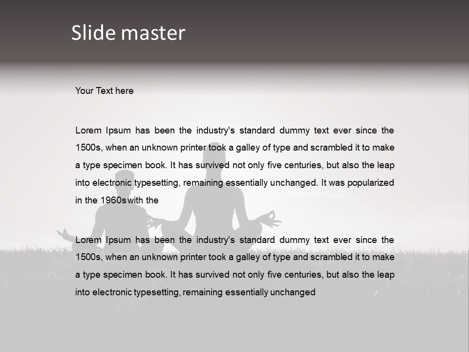 Concentration Practicing Symbol PowerPoint Template