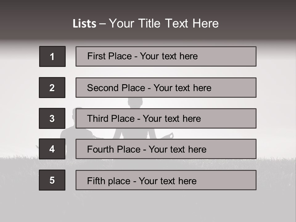 Concentration Practicing Symbol PowerPoint Template