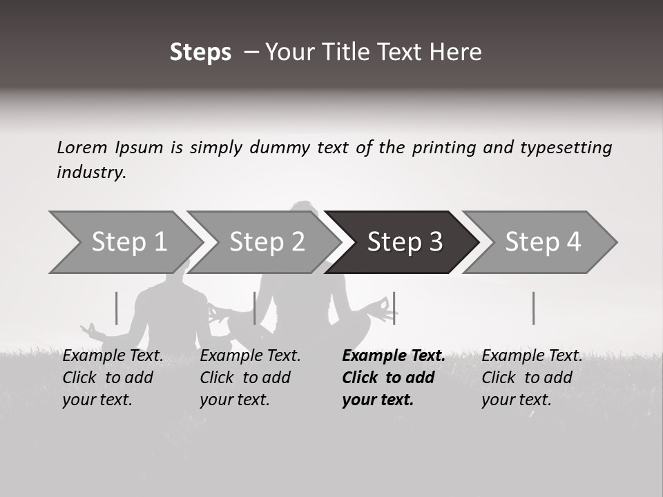 Concentration Practicing Symbol PowerPoint Template