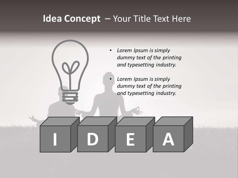 Concentration Practicing Symbol PowerPoint Template