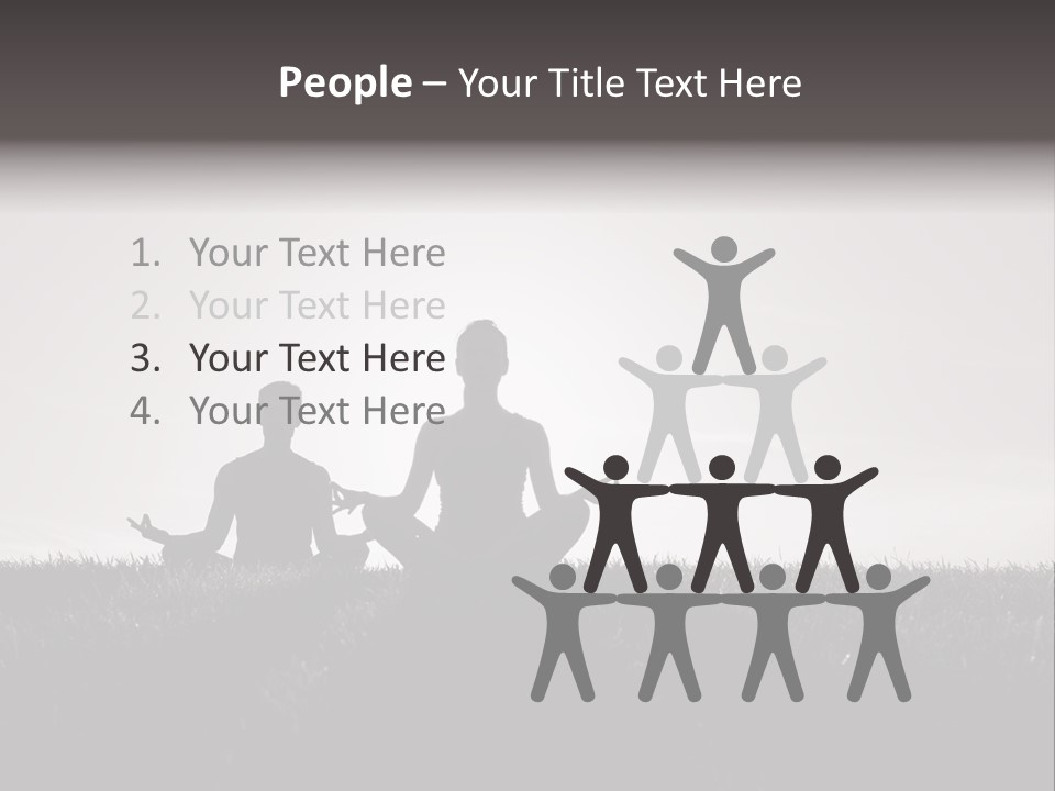 Concentration Practicing Symbol PowerPoint Template